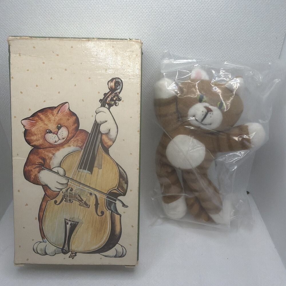AVON Carmichael Plush Cat Mini 1985 Vintage With Box